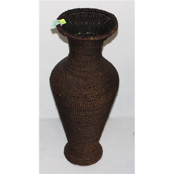 WICKER FLOOR VASE