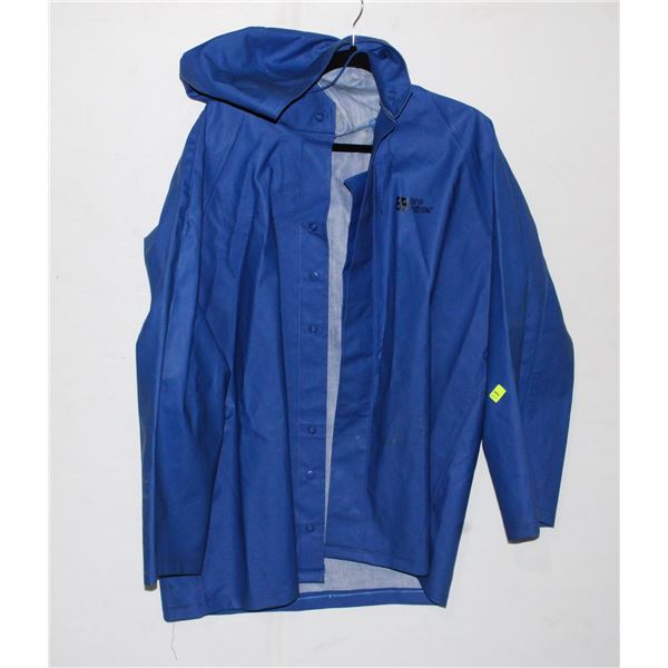 PRO RAINER SAILOR BLUE NYLON RAIN JACKET WATERPROOF