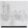 Image 1 : BOX OF CRYSTAL GLASS + SMALL DECANTER
