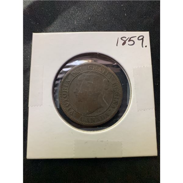 1859 Canada Large Cent, Queen Victoria
