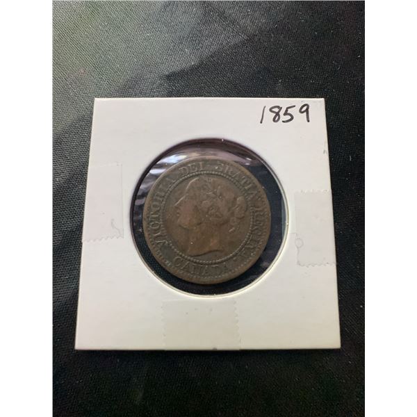 1859 Province of Canada Large Cent Coin