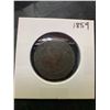 Image 1 : 1859 Queen Victoria Canada Large Cent Coin
