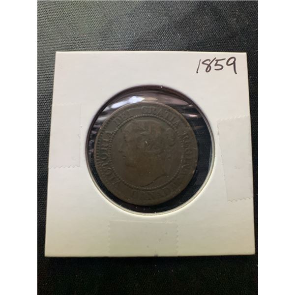 1859 Province of Canada One Cent Coin