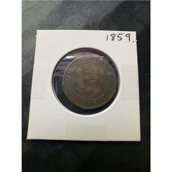 1859 Province of Canada One Cent Coin
