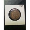 Image 1 : 1859 Province of Canada One Cent Coin - Victoria