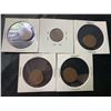 Image 7 : 5 US One Cent Coins: 1895, 1935, 1951, 1954 (x2)