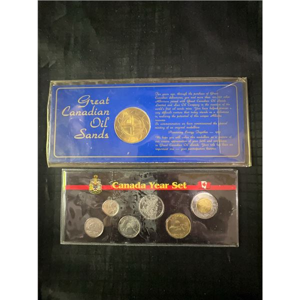 Great Canadian Oil Sands 1975 Token & Canada Year Coin Set