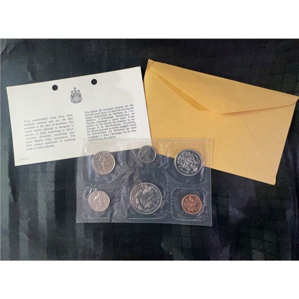 1970 Canadian Uncirculated Coin Set with Envelope and COA