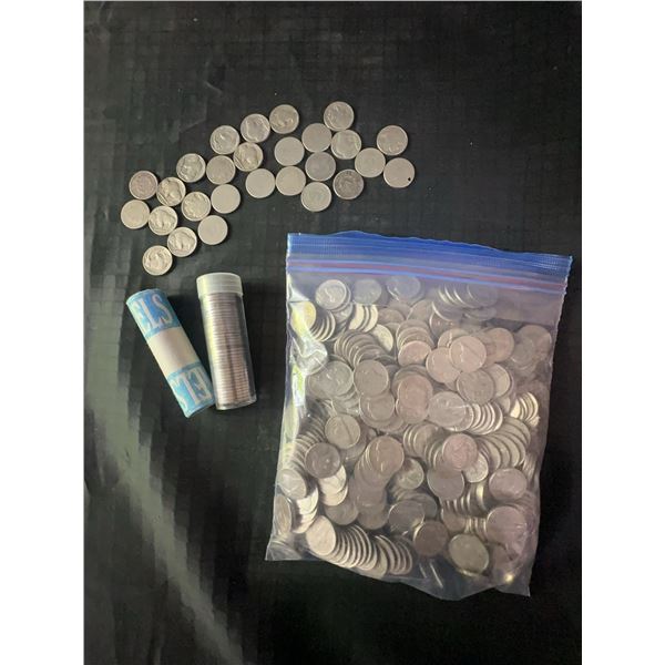 2.63kg US Buffalo Nickels, Liberty Nickels, and Jefferson Nickels Lot