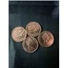 Image 4 : 5 Tubes of Canadian Pennies by Decade and Year