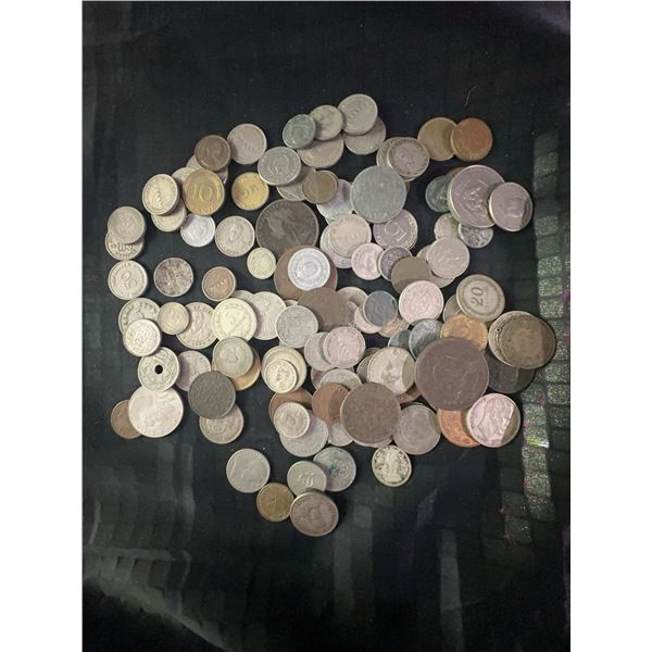 Bulk International Coins Lot, 497g Total