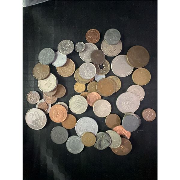 Bulk International Coins Lot, 272g Total Weight