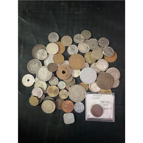 Bulk Lot of International Coins, 335g Total Weight