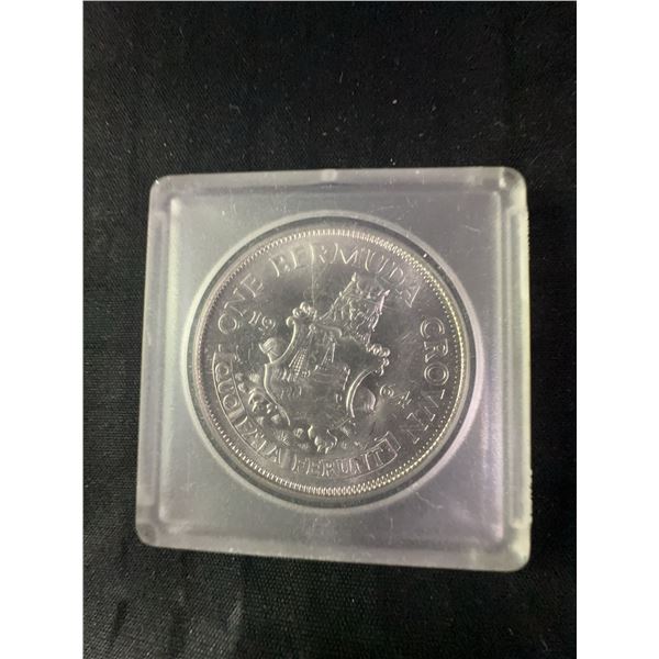 1964 Bermuda One Crown 50% Silver Coin, 23g