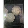 Image 3 : 1887 Victoria British .925 Silver Half Crown Coin Pair