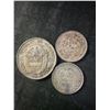 Image 1 : Three 1931 Republic of Panama .900 Silver Balboa Coins, 11g