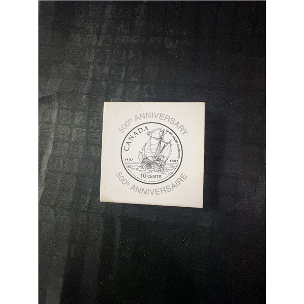 Canada 1497-1997 John Cabot 500th Anniversary Proof 10 Cents Silver Coin