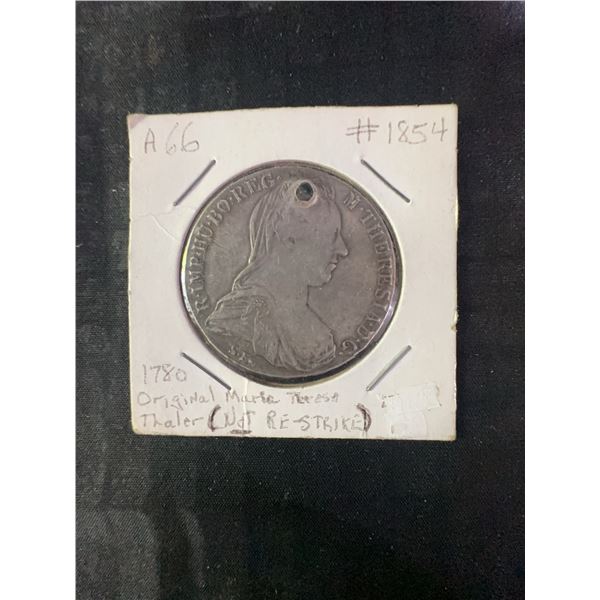 1780 Maria Theresa Thaler Original Non-Restrike Silver 28g