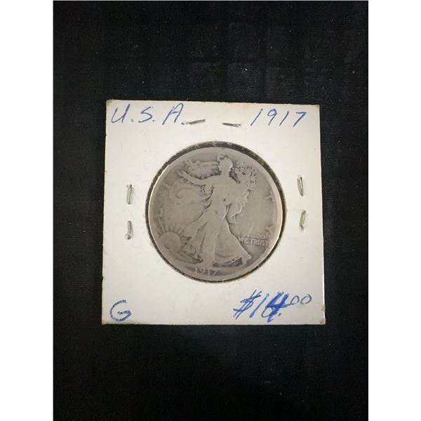 1917 Walking Liberty Half Dollar USA Coin
