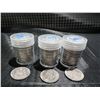 Image 1 : 1969 Canada 50 Cent Coins, 3 Full Tubes