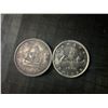 Image 1 : .800 Silver Canadian Dollar Coins, 1949 and 1960, 46g