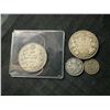 Image 1 : Pre-1919 Canadian .925 Silver Coins: 2 Half Dollars, Dime, 5 Cent