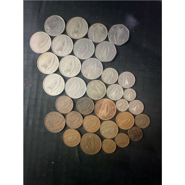 287g Lot of Irish Coins, 1920s–1990s Assorted Denominations