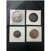 Image 2 : Four British Coins: 1977 Crown, 1896 Shilling, 1886 Farthing, 1949 Shilling
