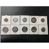 Image 1 : 10 Coins: 2 Shillings, Canadian Half Dollars, Nickels, U.S. Coins