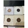 Image 3 : 14 Canadian And U.S. Pennies, Various Dates On Card