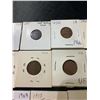 Image 4 : 14 Canadian And U.S. Pennies, Various Dates On Card