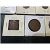 Image 6 : 14 Canadian And U.S. Pennies, Various Dates On Card
