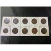 Image 1 : 10-Coin Lot: British Pennies, Half Penny, Canadian Pennies, 1872 Straits Settlements