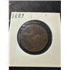 Image 7 : 10-Coin Lot: British Pennies, Half Penny, Canadian Pennies, 1872 Straits Settlements