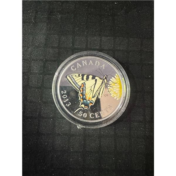 2013 Canada 50 Cents Silver Plated Butterfly Coin
