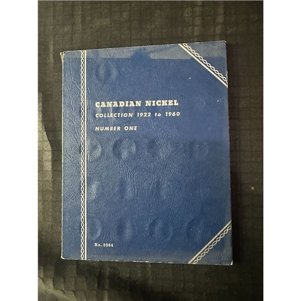 Canadian Nickel Coin Collection 1922–1960 in Whitman Folder