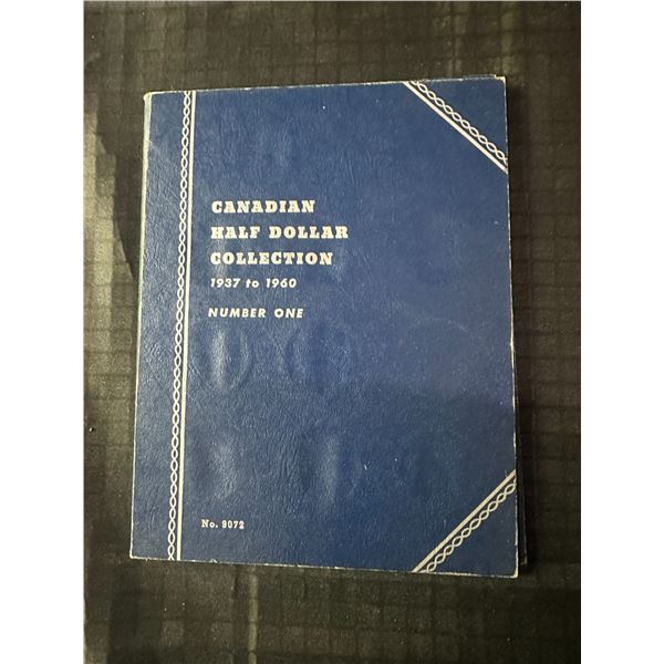 Canadian Half Dollar Collection 1937-1960 Whitman Folder with Coins