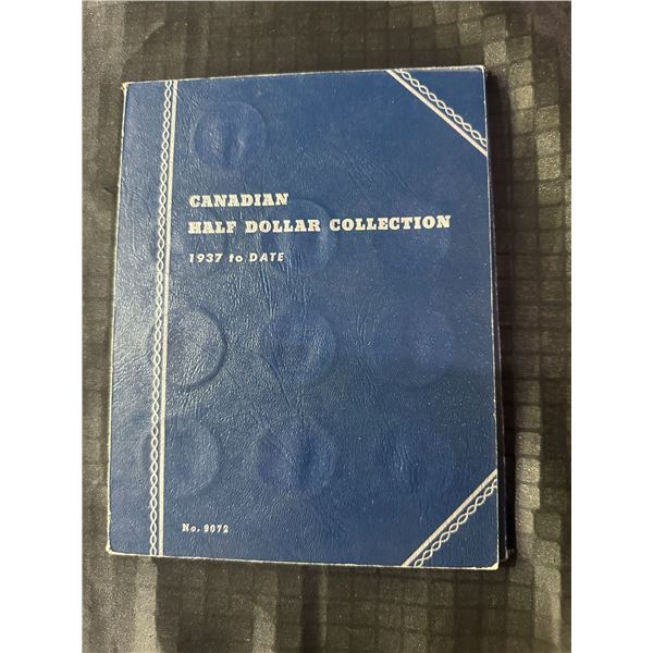 Canadian Half Dollar Collection 1937–1958 in Whitman Folder