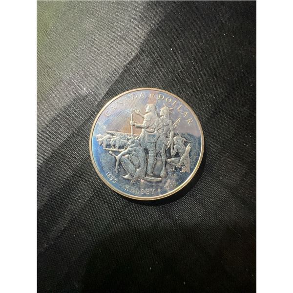 1990 Canada Dollar Coin, 50% Silver, 24g, Kelsey Commemorative