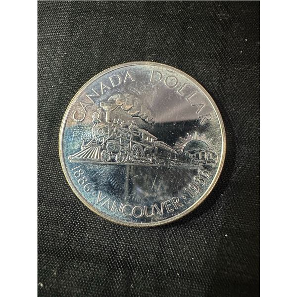 1986 Vancouver Commemorative 50% Silver Canadian Dollar, 24g