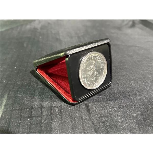 1975 Calgary Centennial .500 Silver Dollar, 23g, with Case