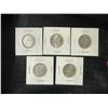 Image 1 : 5 Canadian 25-Cent Queen Elizabeth II Quarters, 1965-1966, .800 Silver