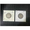 Image 1 : 1914 and 1917 Canadian Silver 25 Cents VG .925 Pair, 5.8g Each