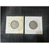 Image 2 : 1914 and 1917 Canadian Silver 25 Cents VG .925 Pair, 5.8g Each