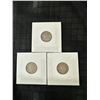 Image 2 : 3 Newfoundland .925 Silver Dimes (1941, 1941, 1943) 2.4g Each