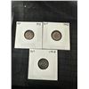 Image 4 : 6 Canadian and Newfoundland 5 Cent .925 Silver Coins, 7g