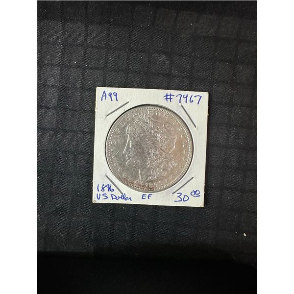 1896 US Morgan Silver Dollar 90% Silver 26.5g