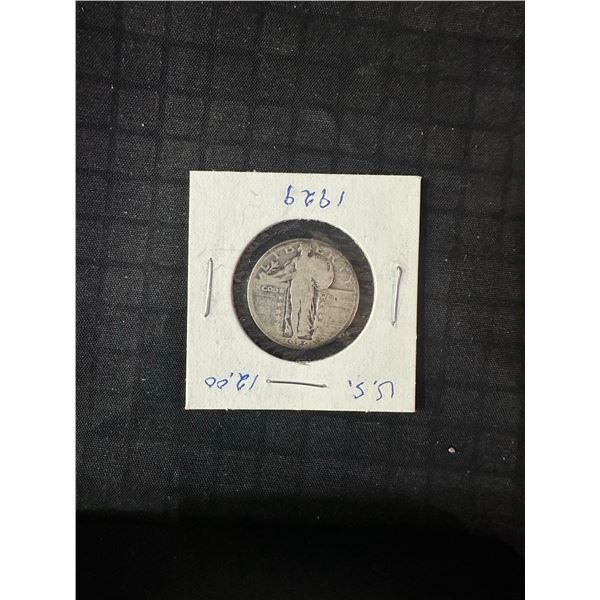 1929-P U.S. Standing Liberty .900 Silver Quarter Dollar, 6.25g