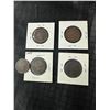 Image 2 : 5 Canadian Large Cent Coins: 1884, 2x 1859, 1901, 1919