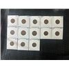 Image 1 : 13 Canadian 1 Cent Coins 1940s-1949 In Holders
